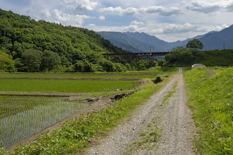 いつ列車が来ても不思議ではない……そんな雰囲気。1980年まではここに列車が走っていたので、さぞかし絵になったことだろう。