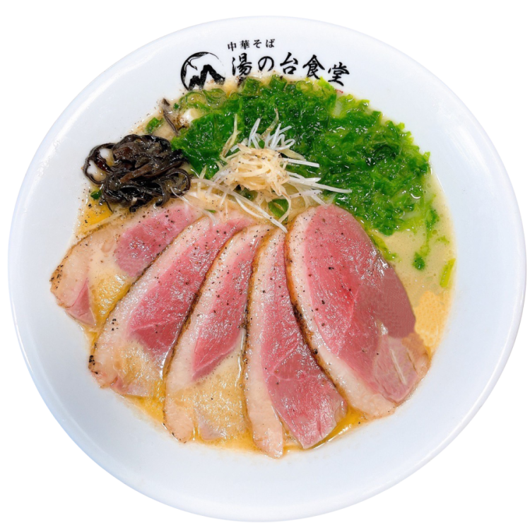 『湯の台食堂』の店舗通常メニュー。当日はフェス限定の冷やしラーメンを提供。