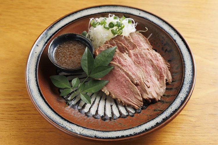 合鴨の和風ロースト黒こしょうソース。