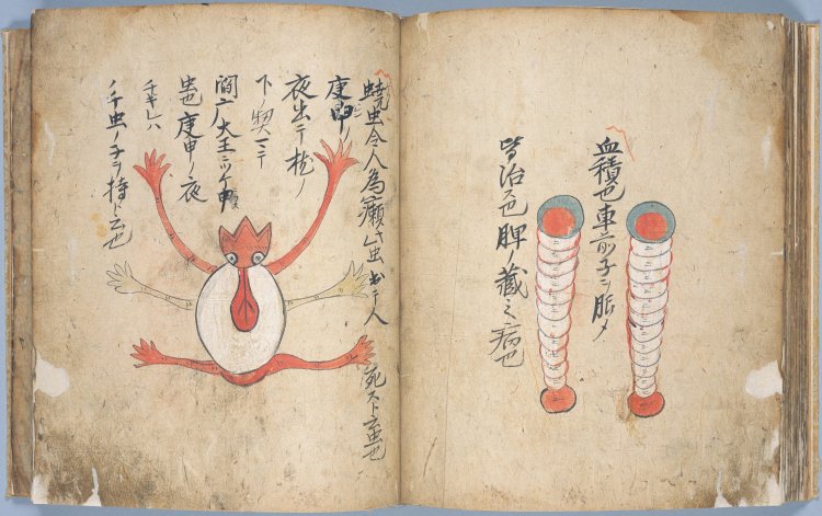 参考図版 針聞書（蟯虫）（出典：ColBase）。