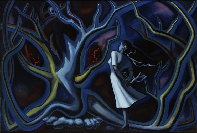 岡本太郎『夜』1947年。