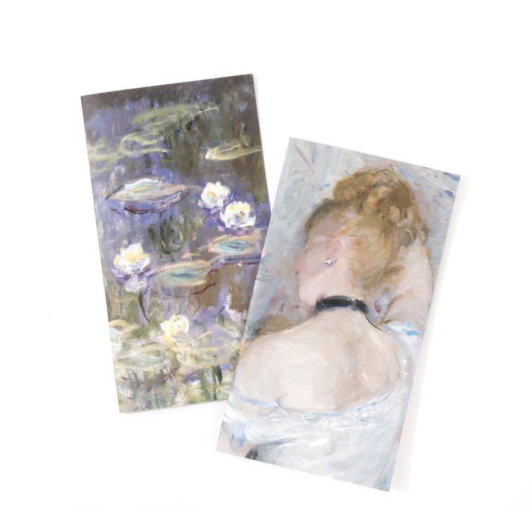 クロード・モネの『睡蓮』などをデザインしたノート2種。