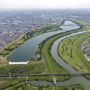 空から見るニッポン。ただいま、埼玉県戸田市の上空です！