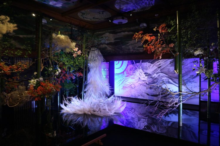 文化財「百段階段」 和のあかり×百段階段2024