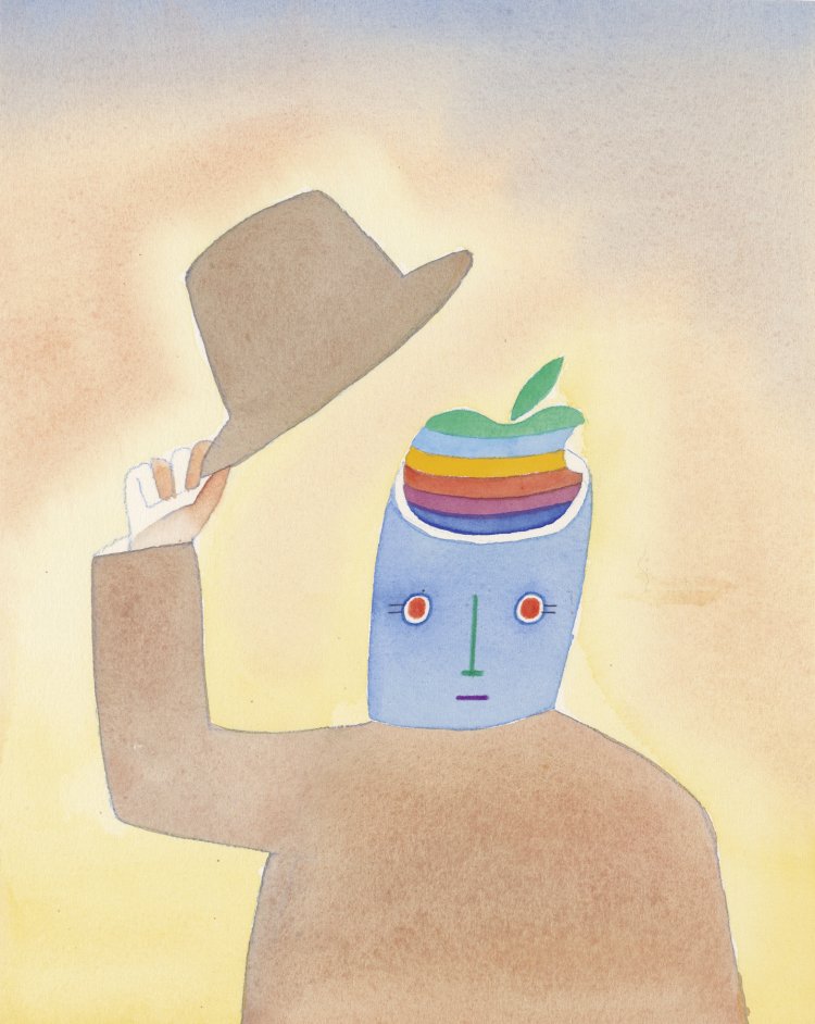 無題 1983年頃 フォロン財団   (C)Fondation Folon, ADAGP/PARIS, 2024-2025。