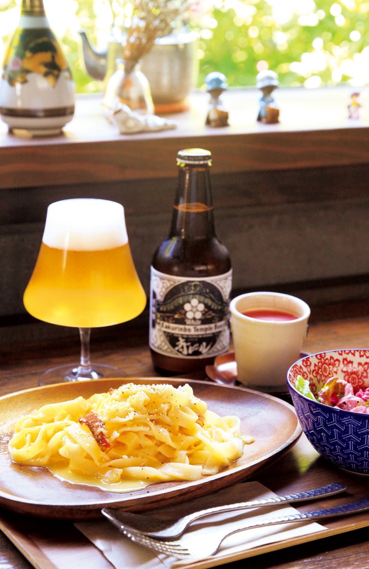 寺ビールを上手に注げば、富士山が！