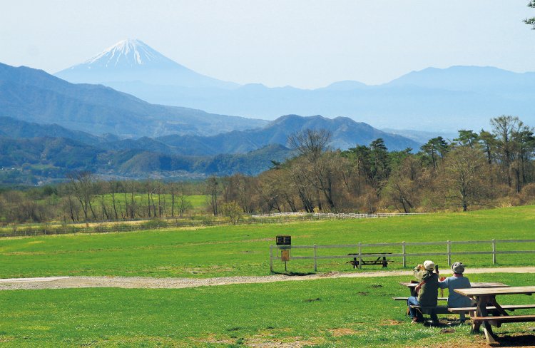 朝、『清泉寮』の自然歩道を散策すると、この絶景が見られる。