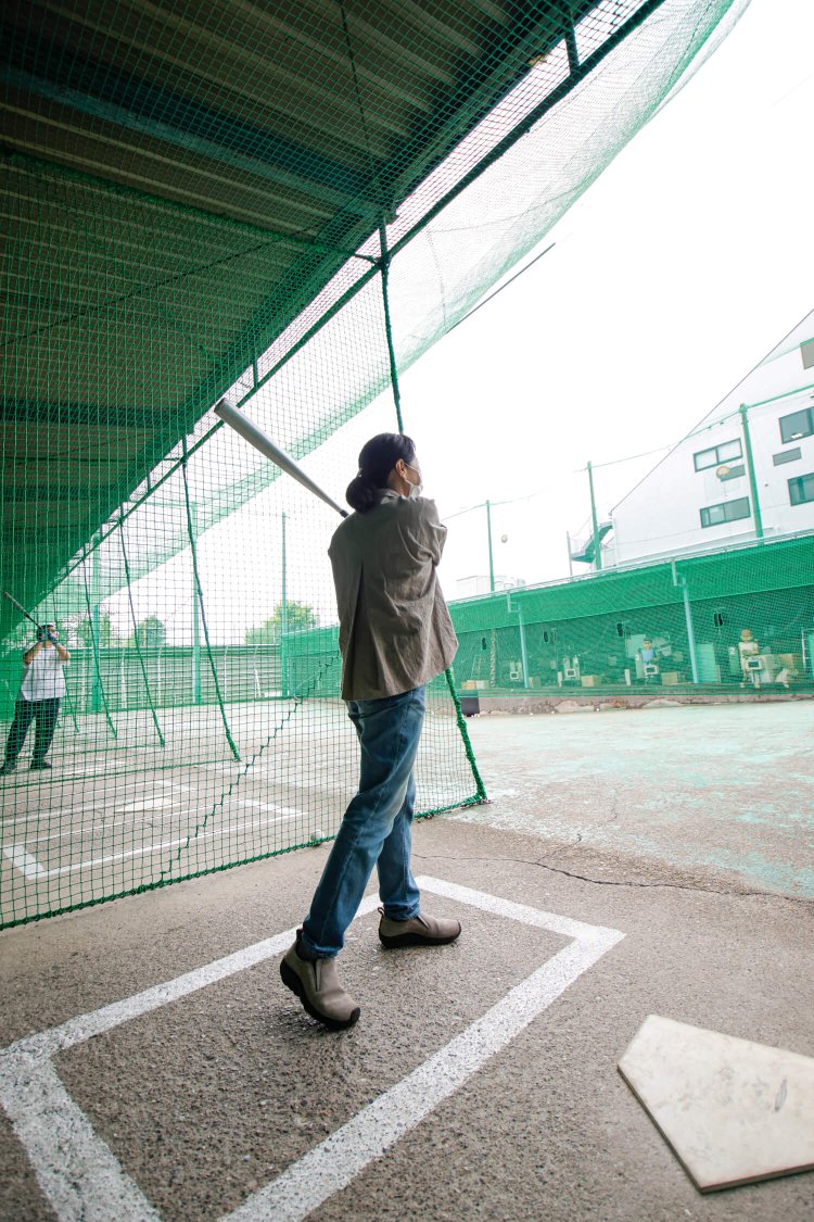 ネットで仕切られたバッターボックス。