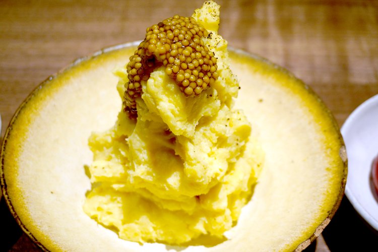 インカのめざめとすずほっくり ポテサラ730円。こんもりと盛られて食べごたえあり！