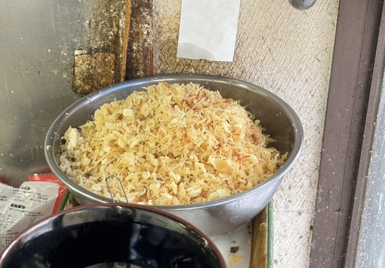 きれいに揚がったたぬき。