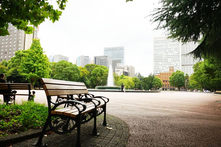 『虎に翼』から100年後の日比谷公園のベンチに座ってみる。
