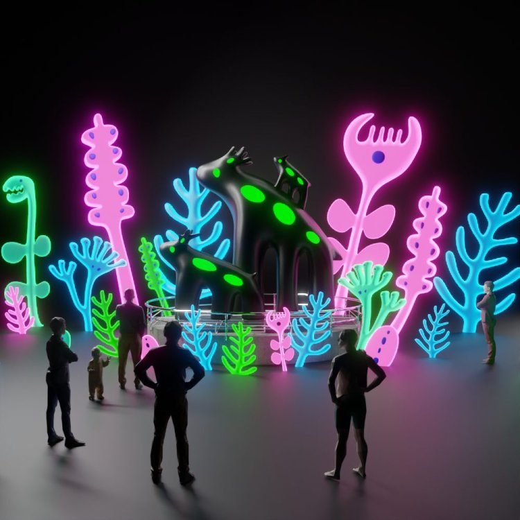 『東京ミッドタウン』プラザ1階には「RANPicks/RANFocus」からチェン・プー『モスモ』が登場。