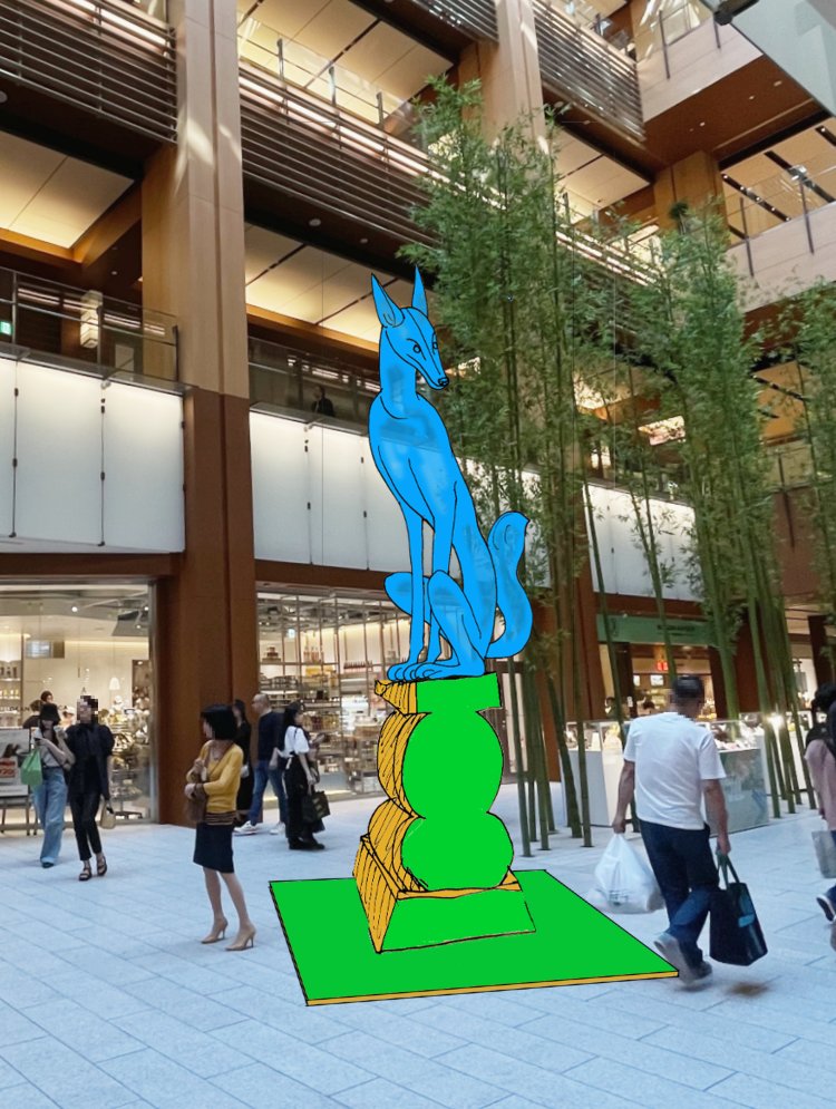 『東京ミッドタウン』ガレリアB1階では長期展示プログラム、久保寛子『あおぎつね』が展示される（画像はイメージ図）。