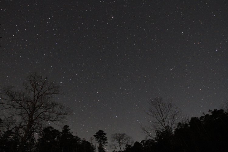 小屋は夜間も照明が点くので、星空観賞はテント場がおすすめ。
