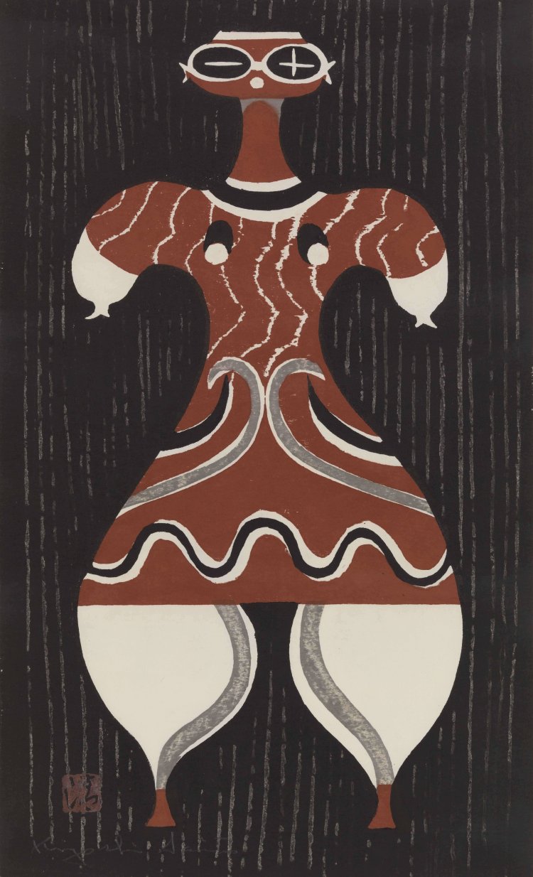 斎藤清 『土偶（B）』 1958年 『やないづ町立斎藤清美術館』（C）Hisako Watanabe。