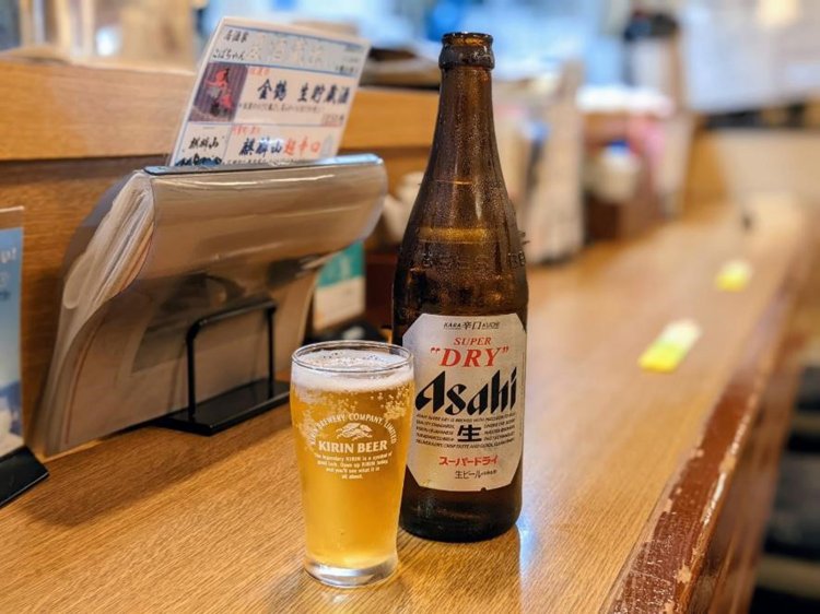 安定の瓶ビールからスタート！