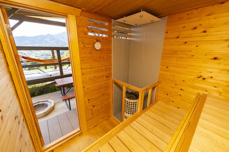 サウナの内部。