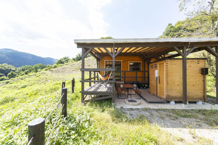 プライベートサウナ付きのコテージ。