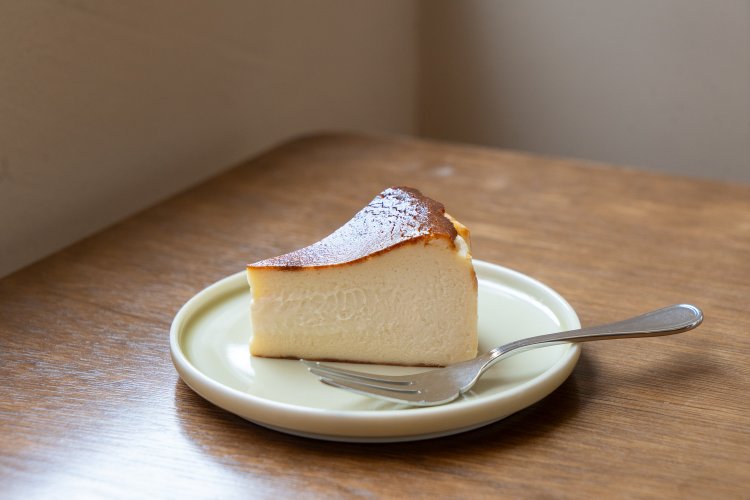 グルテンフリーのチーズケーキ520円。