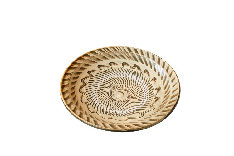 小鹿田焼8寸皿（大分県）4180円。