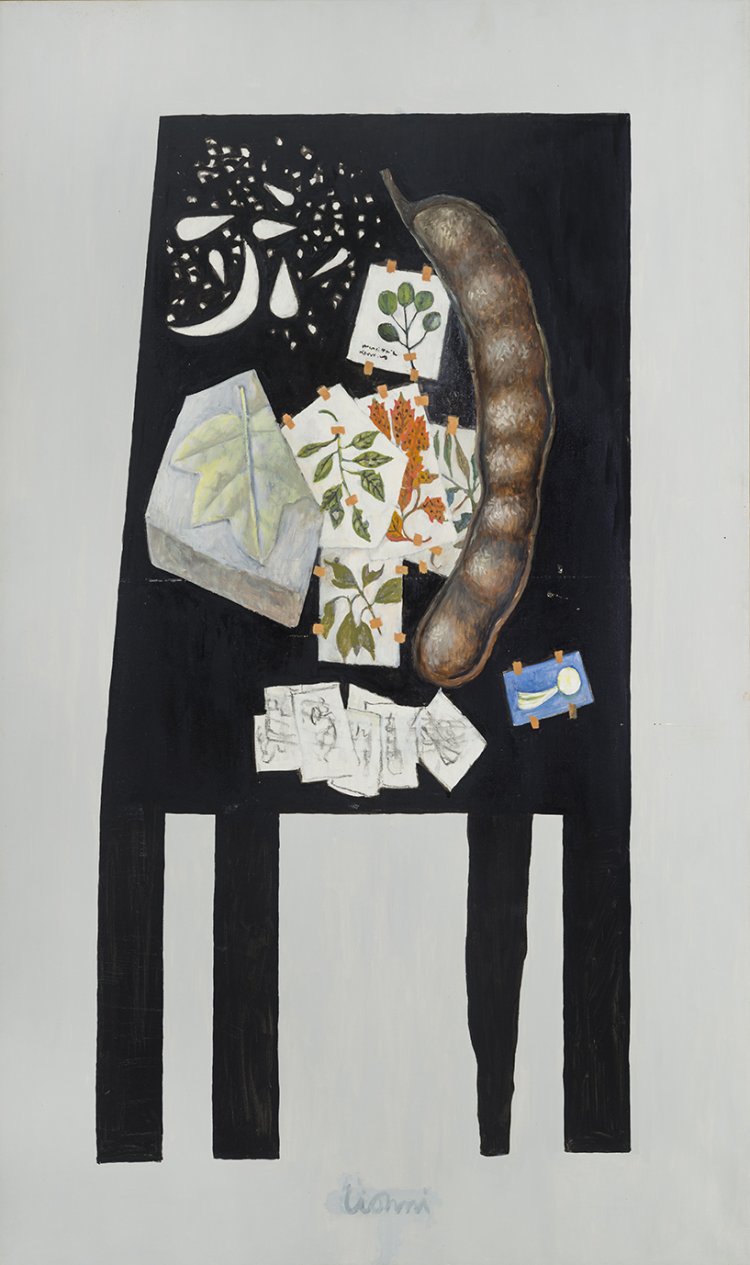 レオ・レオーニ『黒いテーブル 植物学』1991年 Works by Leo Lionni, On Loan By The Lionni Family。