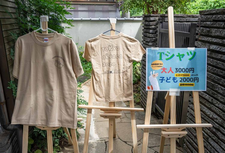 2024年デザインのオリジナルTシャツも買える。アルパカ色か？