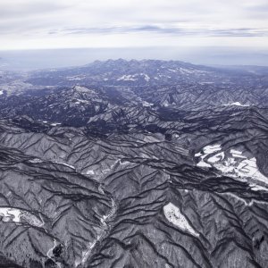 空から見るニッポン。ただいま、群馬県中之条町の上空です！