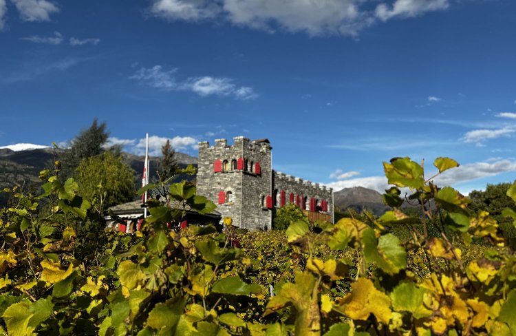 丘の上に突然現れるお城のような給水塔。ここに泊まる。