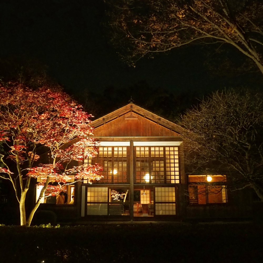 あたたかな明かりが復元建造物に灯る！ 夜間特別開園「紅葉とたてもののライトアップ」が11月23・24日に『江戸東京たてもの園』で開催