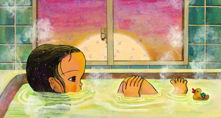 ザ・キャビンカンパニー『ゆうやけにとけていく』原画 2023年 作家蔵。