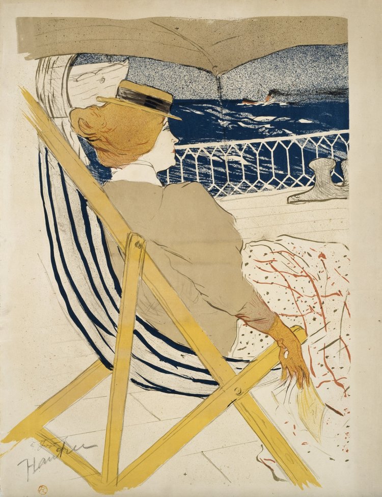 アンリ・ド・トゥールーズ=ロートレック 『54号室の女船客』1896年 リトグラフ／紙 『三菱一号館美術館』蔵。