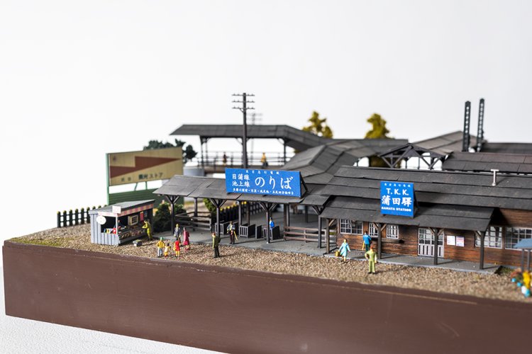 蒲田駅（1958年）再現模型『電車とバスの博物館』蔵。