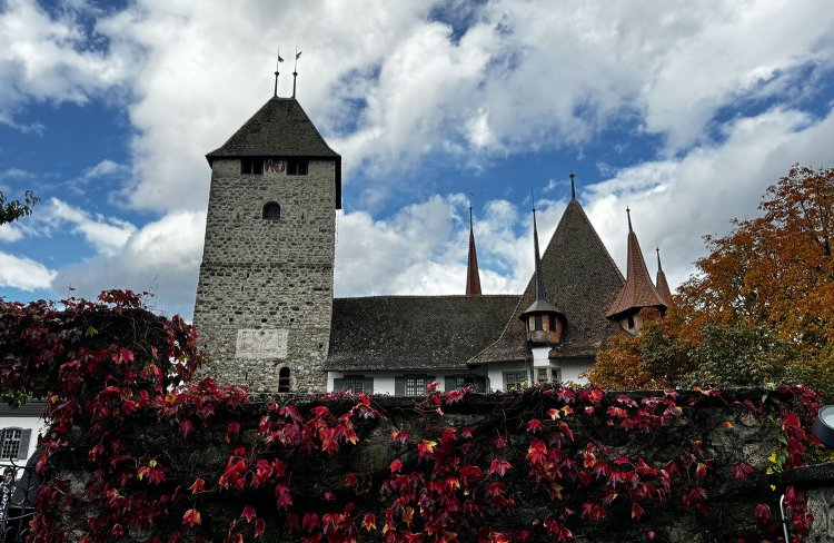 左の塔に上れる。