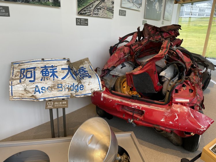 展示室1の震災遺構。