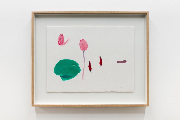 李禹煥「蓮と唐辛」。