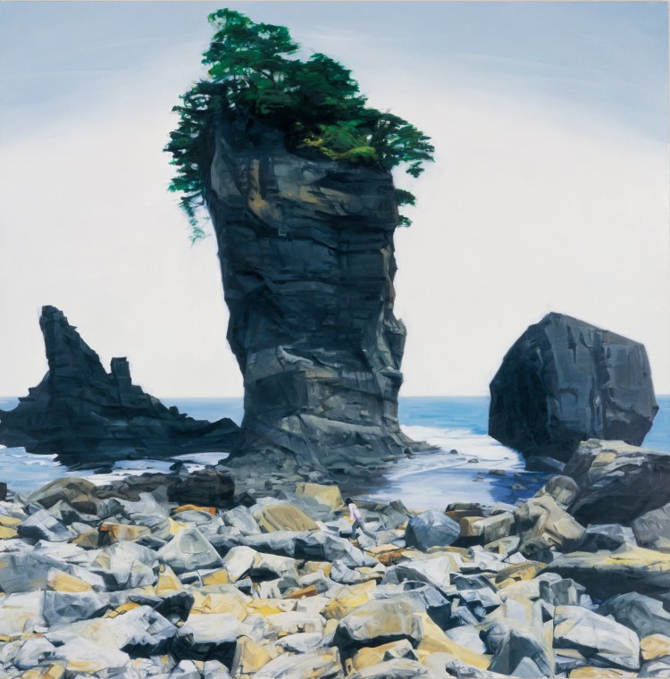 《Awesome Rocks》 2007年 油彩 キャンバス『府中市美術館』蔵。