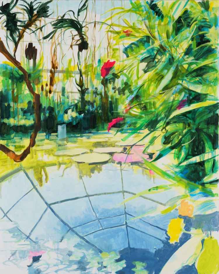 《Untitled》 2023年 油彩 キャンバス 作家蔵。