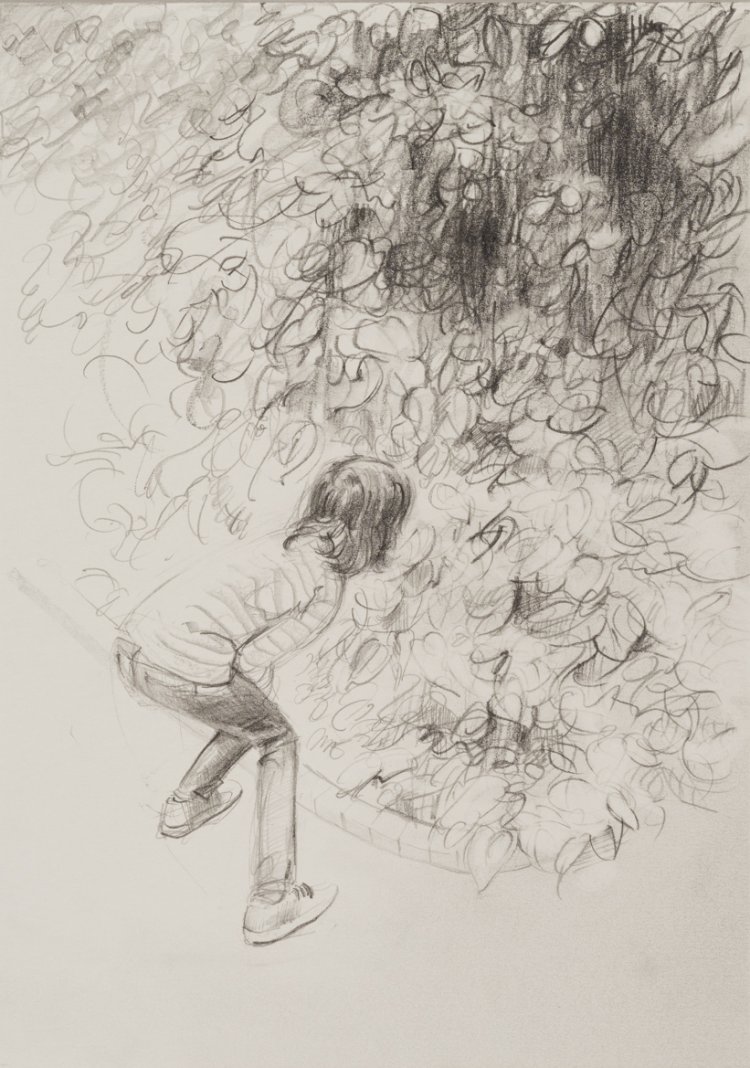 《Untitled》 2020年 鉛筆、紙 作家蔵。