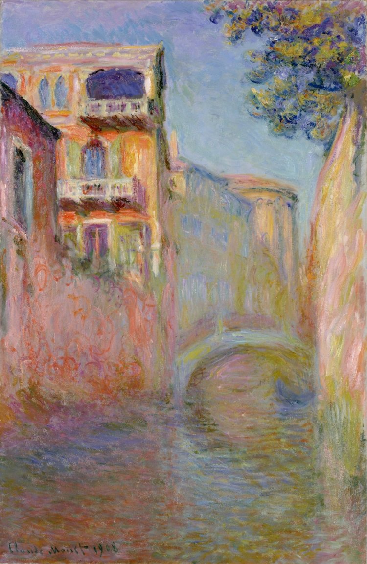 クロード・モネ《サルーテ運河》1908年 『ポーラ美術館』[展示期間：2025年1月下旬～5月18日]。