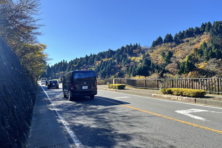 例によって写真で上手く勾配が伝わらないが、結構な下りです。