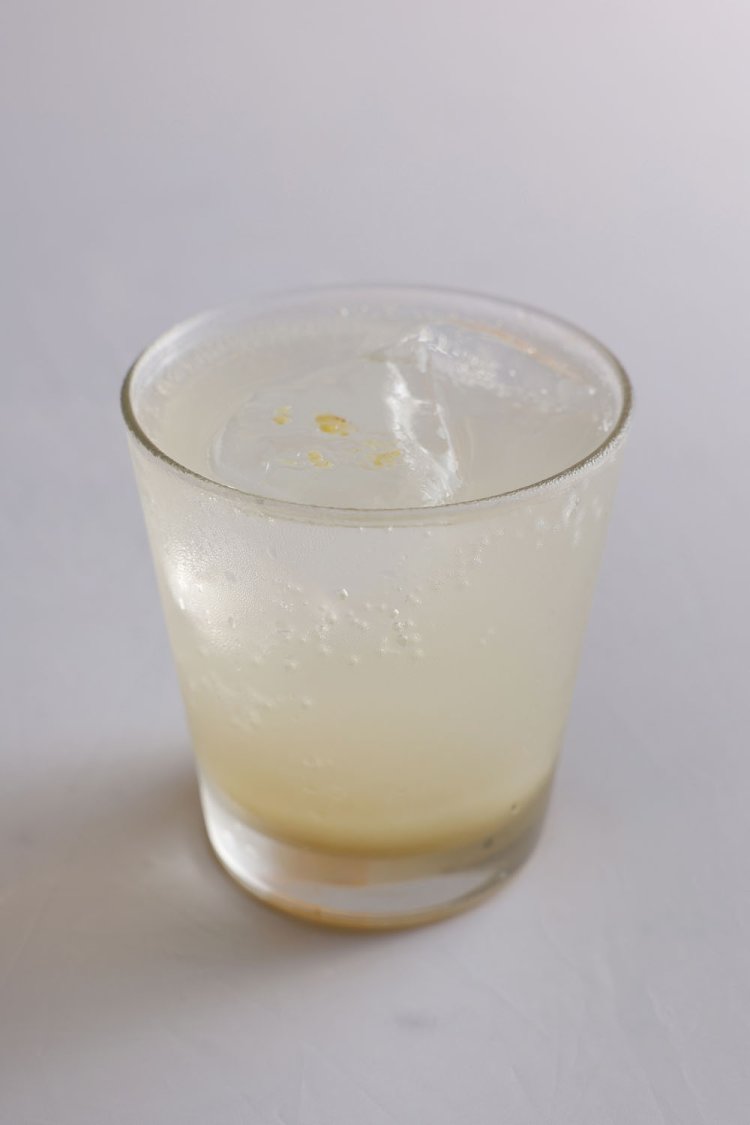 泥しょうがサワー500円。底に生姜シロップを残したままレモンサワーをお代わりするのが通だという。