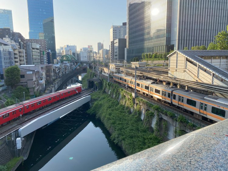 聖橋から見る景色もいいが、実はJRの駅のホームから見る聖橋もいいのでぜひご注目ください！
