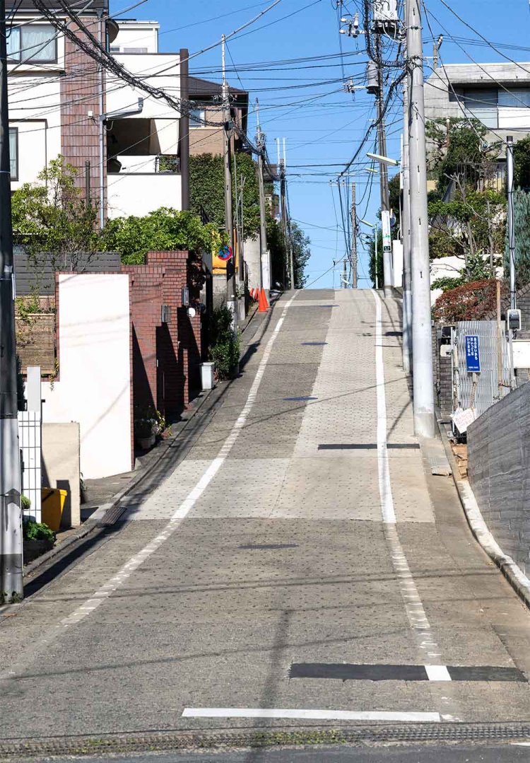 代田2丁目の味のある坂道。