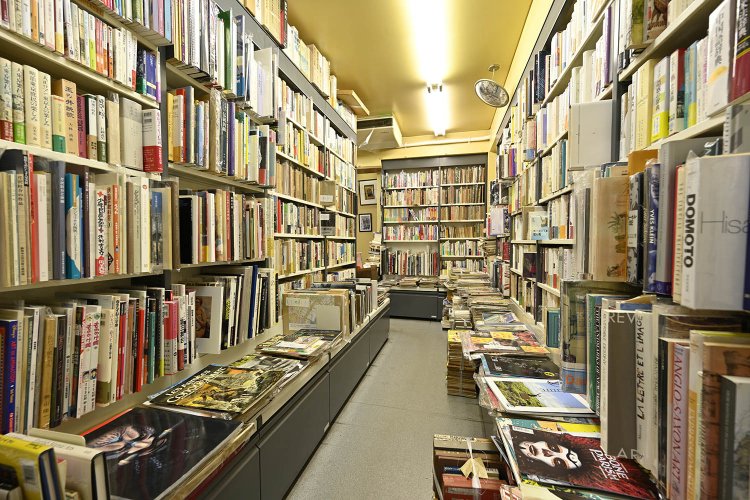 店内右側は、画集や雑誌など。