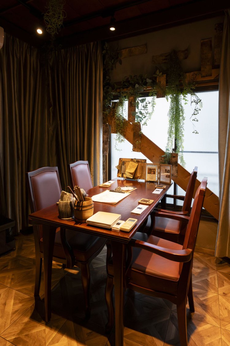 各種個室も用意されている。