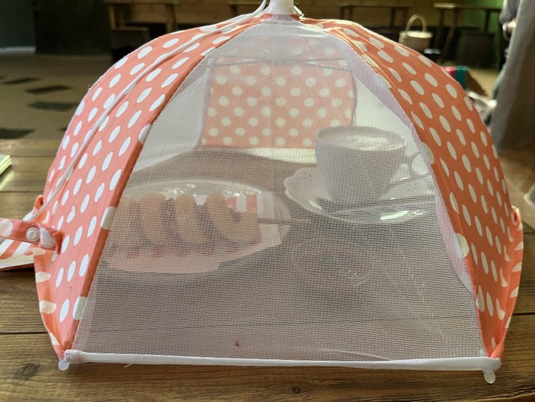 食事を再開するときはフードカバーを折り畳むだけ。