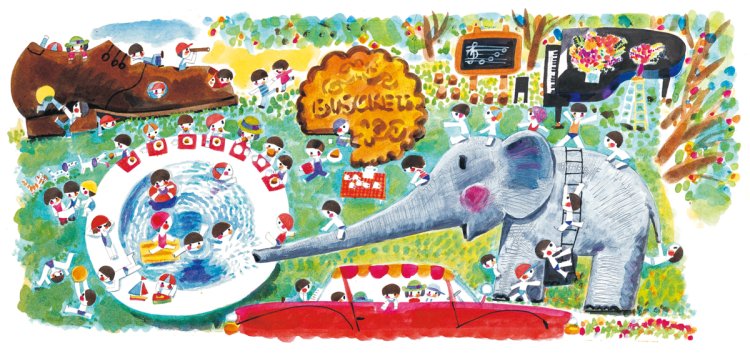 『ぐるんぱのようちえん』（1965年）福音館書店 （C）Seiichi Horiuchi。