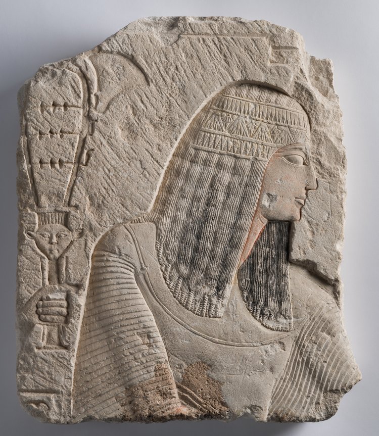 《貴族の男性のレリーフ》前1292～前1075年頃 『ブルックリン博物館』蔵 Photo: Brooklyn Museum ※東京展のみ出展。