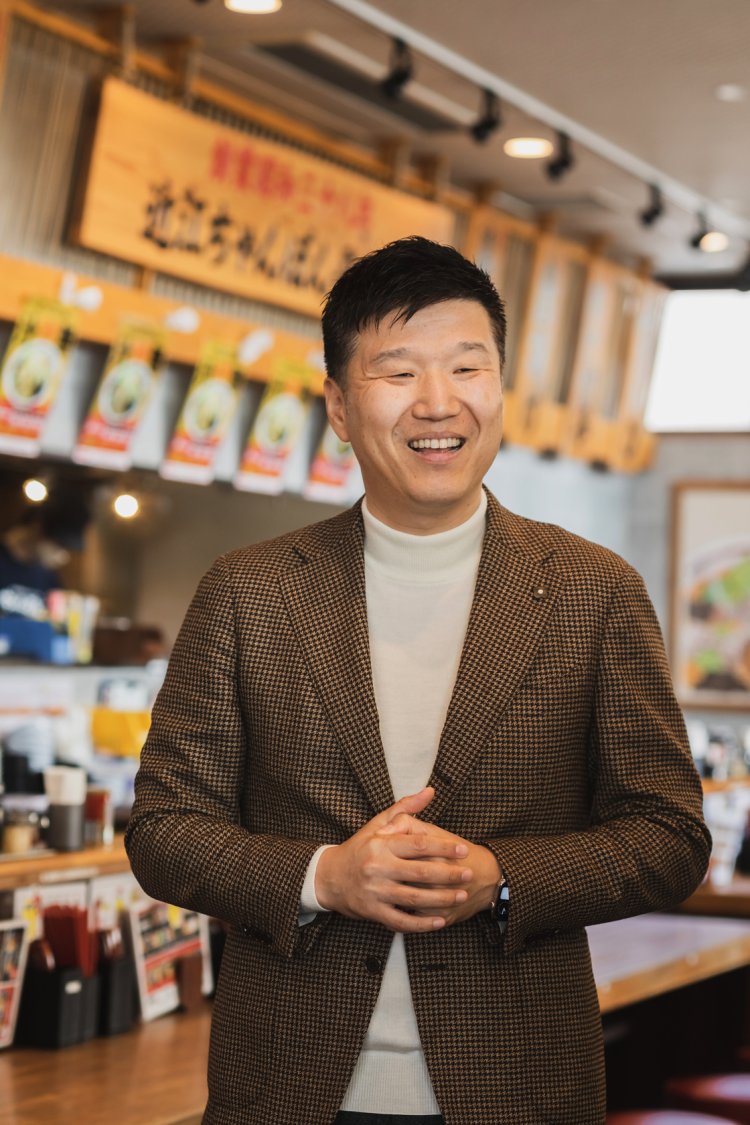 「彦根独自の味を全国の人に知ってほしい！」と、『近江ちゃんぽん亭』を展開する「ドリームフーズ」の社長・山本英柱（ひでき）さん。