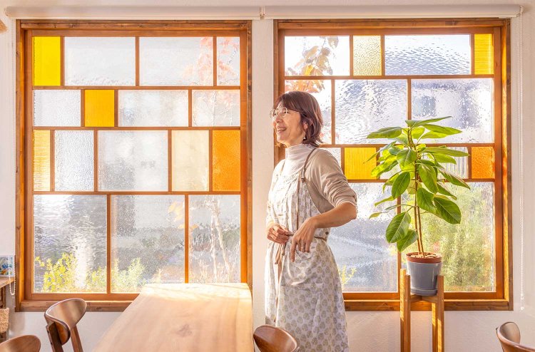 「一緒に営む妹が作るシフォンケーキも名物です」。